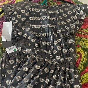 Alberta Ferretti Black and White Heart Dress